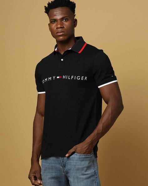 Brand Print Polo T-Shirt
