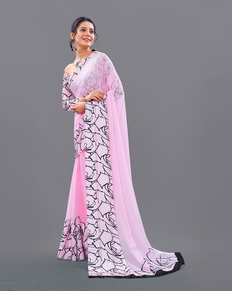 Buy Sitanjali Printed Bollywood Georgette Green Sarees Online @ Best Price  In India | Flipkart.com