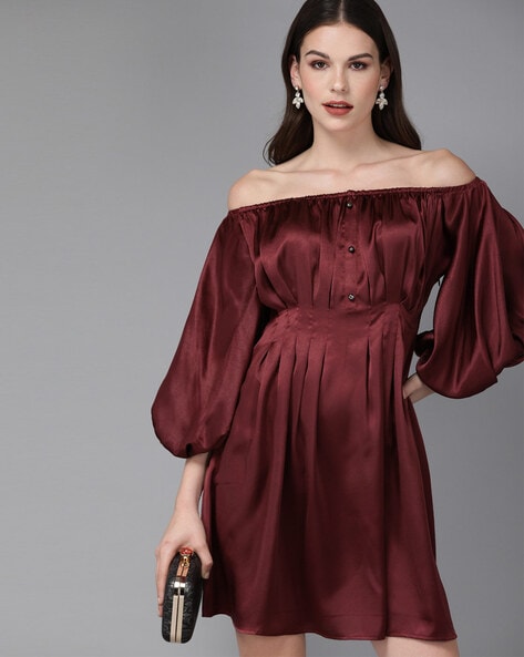 Shoulder sleeve outlet dress