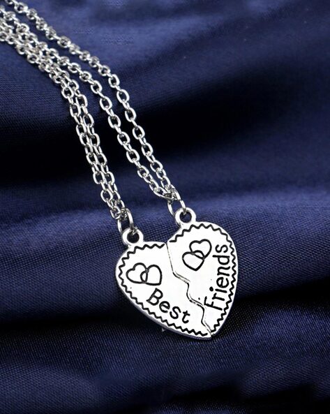 Silver Tone Alloy Bff Necklace For 2-5 Best Friends Matching Heart Pendant  Friendship Necklaces Women Girl Jewelry Gift | Fruugo NO