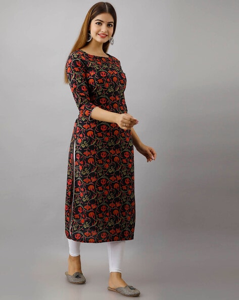 Buy Stunning Pink colored Maternity cum Feeding Kurti in Chiffon fabric  with attached Jacket and concealed Zips in Floral Design with Waist Tie  from GAmmA. - Lowest price in India| GlowRoad