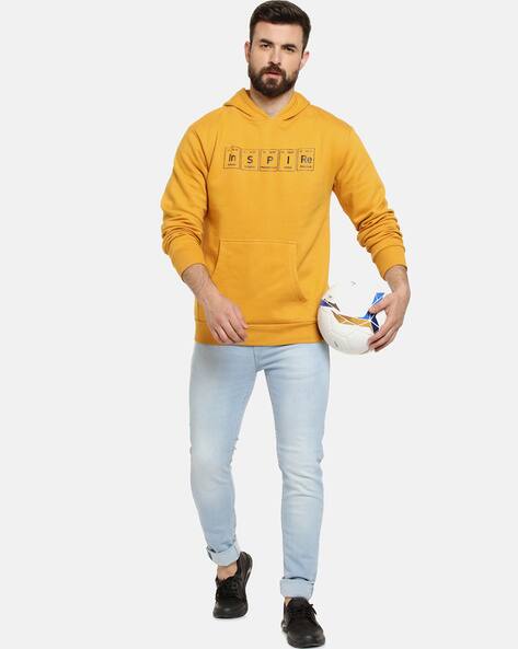 Buy Musturd Sweatshirt u0026 Hoodies for Men by Campus Sutra Online | Ajio.com