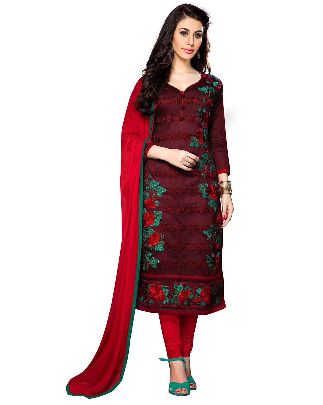 Cotton Embroidered Latest Designer Dress Materials at Rs 725 in Ahmedabad