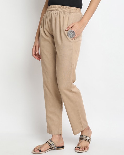 100% cotton cream colored pants | Colored pants, Pants for women, Cream  color