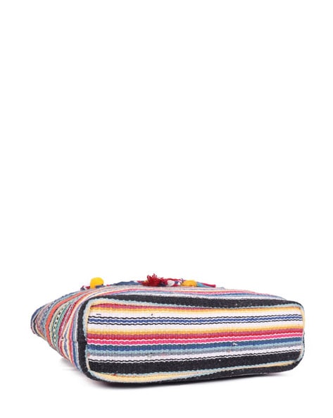 Vivienne Westwood Ribbon Switching Multi Striped Hand Bag Multi-Color |  PLAYFUL
