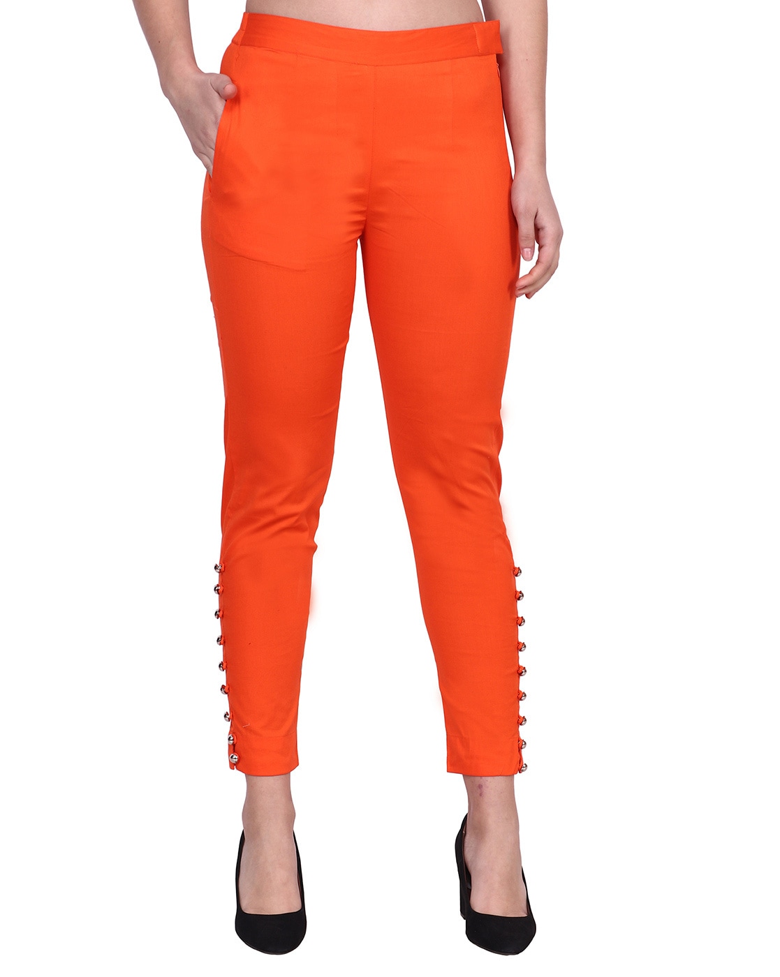 Buy Orange Trousers  Pants for Women by Jaipur Kurti Online  Ajiocom