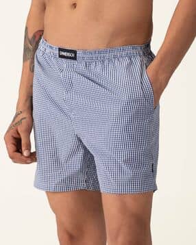 Checked Boxers with Elasticated Waist-image-43