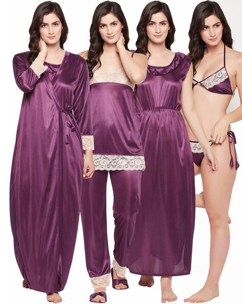 Buy Purple Nightshirts&Nighties for Women by Clovia Online