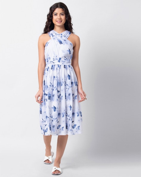 Buy Blue Dresses for Women by FABALLEY Online | Ajio.com