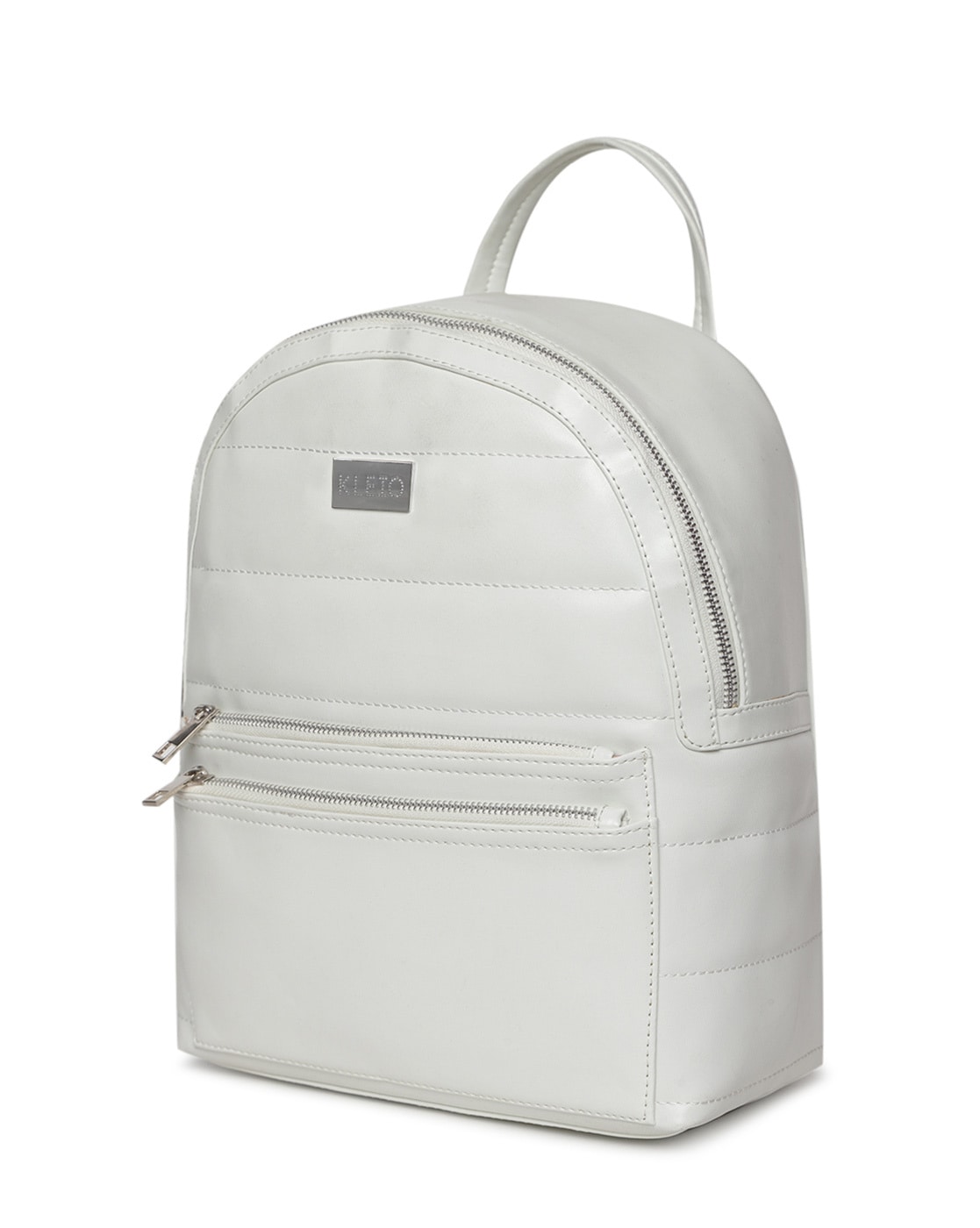 Unity Quilted Front Pocket Mini Backpack White – Adorn Purse & Co.