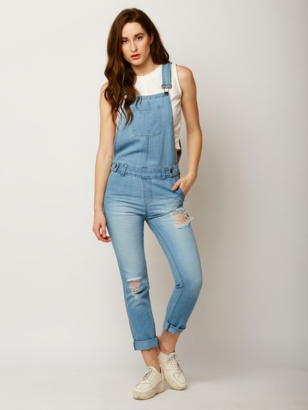 Distressed best sale dungarees womens