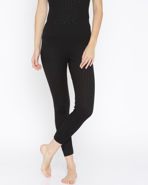 Jockey Women's Thermal Leggings with Concealed Elastic Waistband 2520 Black  – Online Shopping site in India