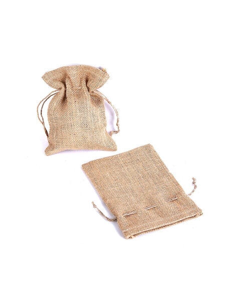 Buy Handmakers Drawstring jute Potli Bags with Green color for dry fruits  for diwali wedding gifts return gift Online at Best Prices in India   JioMart