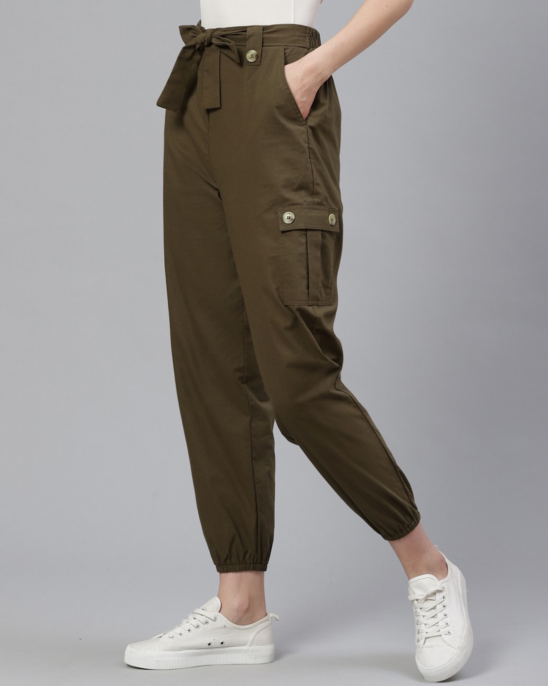 Buy Pattlun Cargo Pants for Women  Girls S Military Green at Amazonin