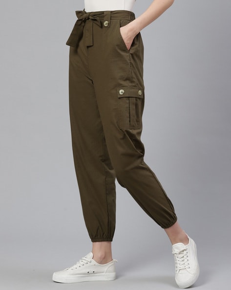 Buy Khaki Trousers  Pants for Women by SAM Online  Ajiocom