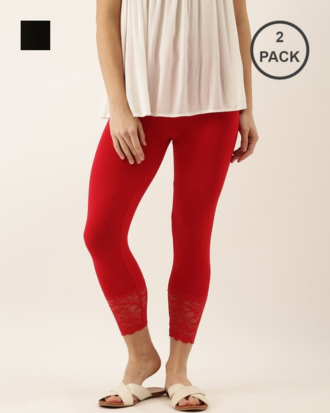 Women Capris Red