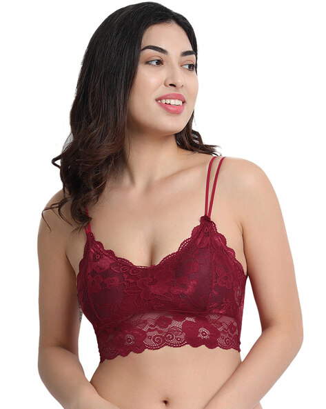 Buy Women fancy bra (mahroon) Online In India At Discounted Prices