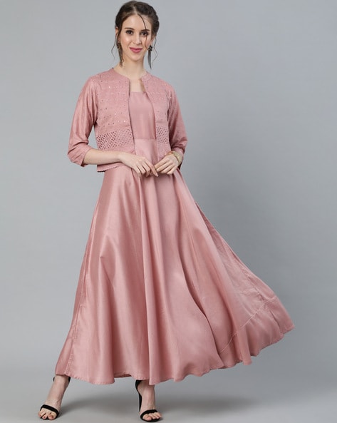 Silk rose gold dress, Women's Fashion, Dresses & Sets, Evening dresses &  gowns on Carousell