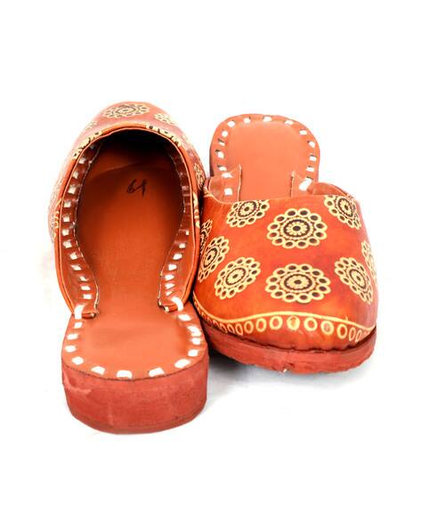 Floral Print Stylised-Toe Mules