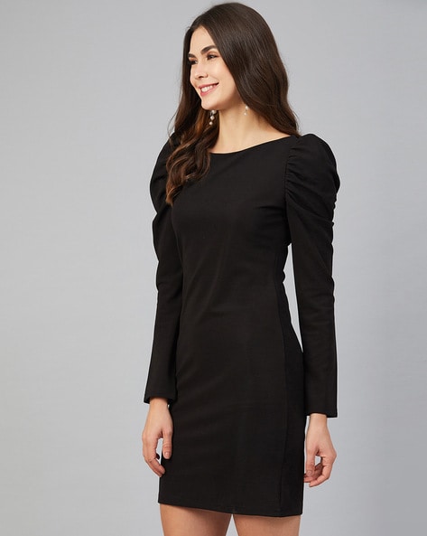 black sheath dress