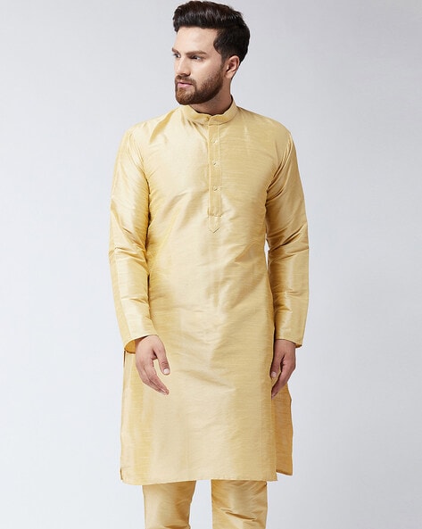 Sojanya Long Kurta with Mandarin Collar