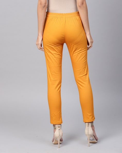 Flat-Front Ankle-Length Pants