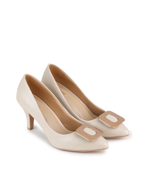 Kitten heel sale cream shoes