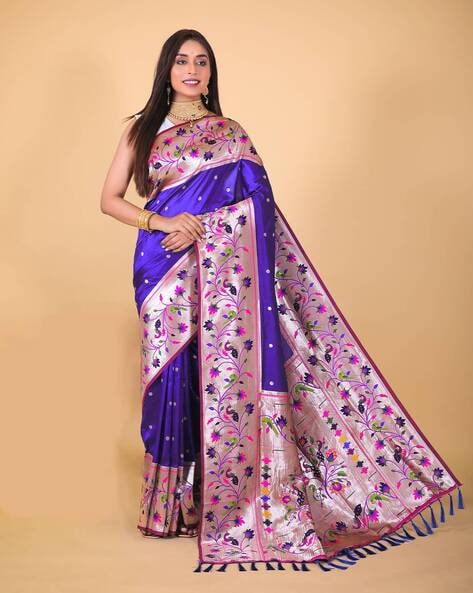 Ruar India Jamuni Cutwork Saree With Blouse | Purple, Floral, Pure  Georgette, Short Sleeves | Cutwork saree, Pure georgette sarees, Blouses  for women