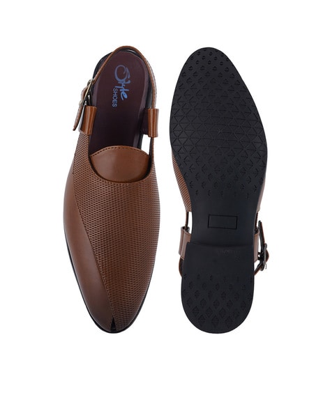 Noah Brown Men's Italian Leather Sandals Shoes - Ivan Troy