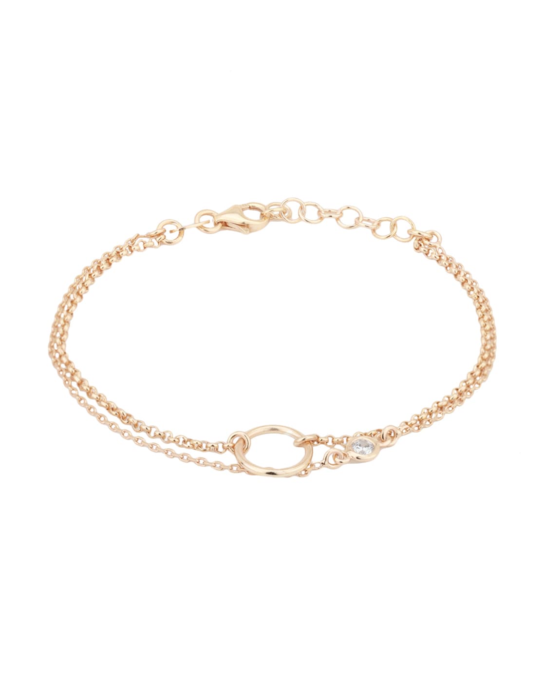 Diamond Link & Anchor Chain Bracelet - Moondance Jewelry Gallery