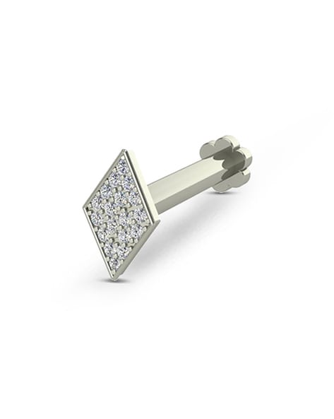 White stone gold sale nose pin