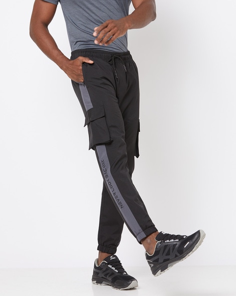 Styli Trousers and Pants  Buy Styli Black Pocket Detail Cargo Pants Online   Nykaa Fashion