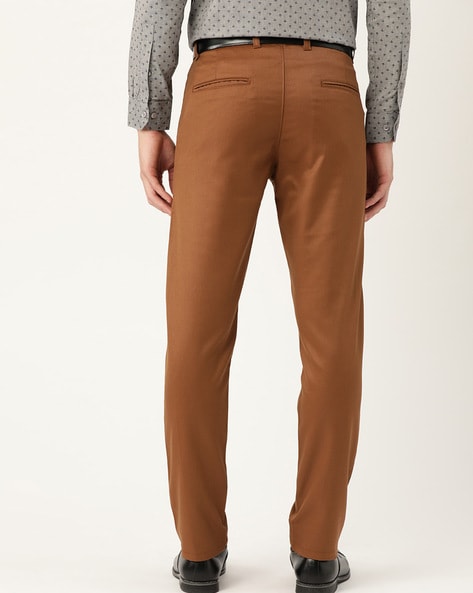 Buy Dark Brown Trousers & Pants for Men by SOJANYA Online