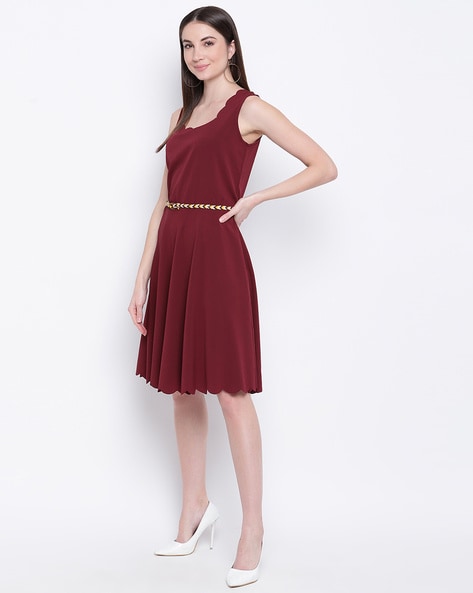 Maroon dress on sale