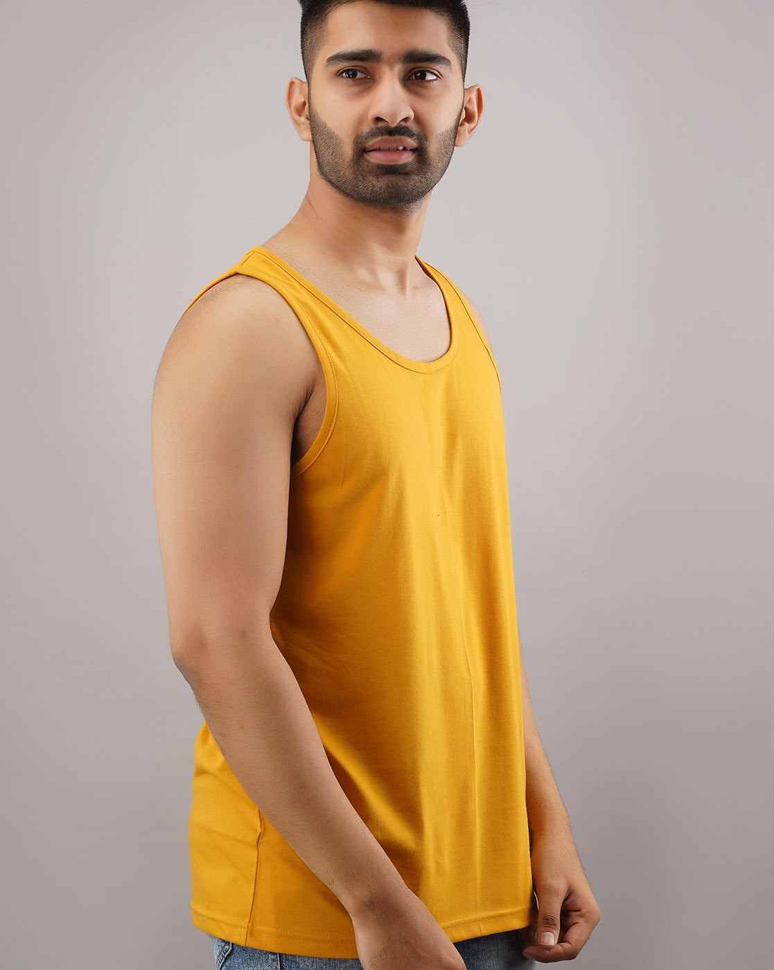 Mens yellow clearance vest top