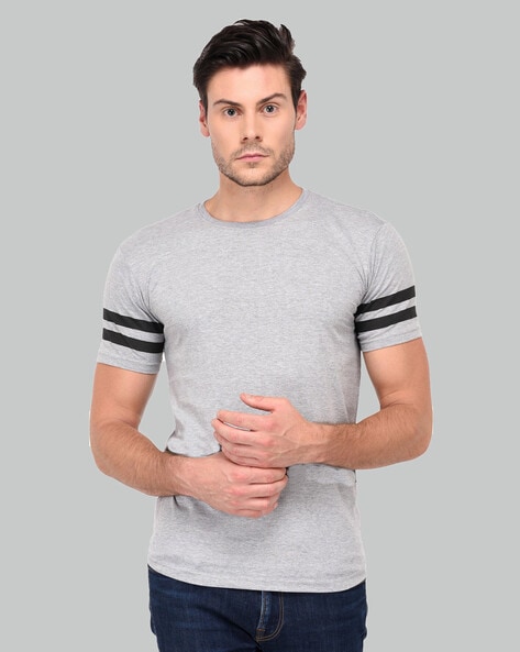 Textured short-sleeve T-shirt - T-shirts - Men