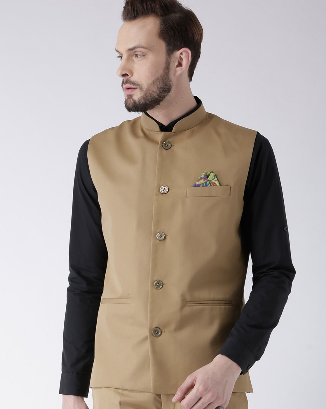 Buy hangup Nehru Jacket Yellow_Jute_Nehru_38 at Amazon.in