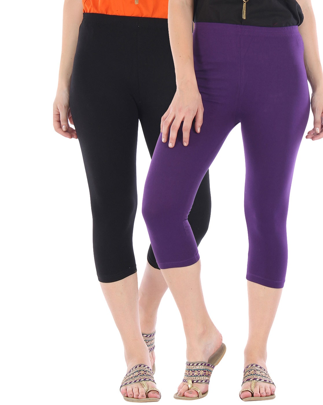 Buy RRTBZ Woolen Leggings for Women- Green & Black & Purple (Pack of Three)  - XL at Amazon.in
