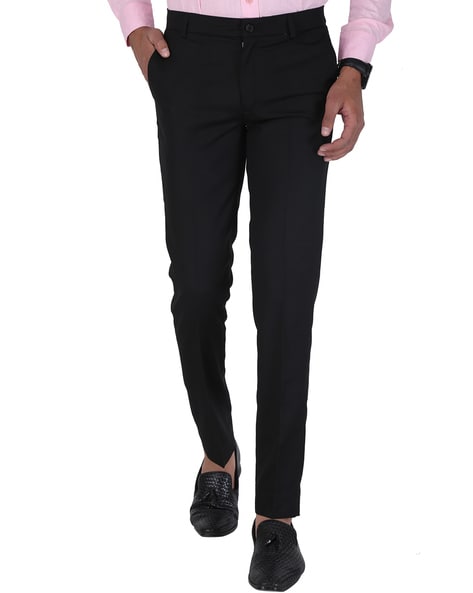 Mens Tapered Check Suit Trousers  Boohoo UK