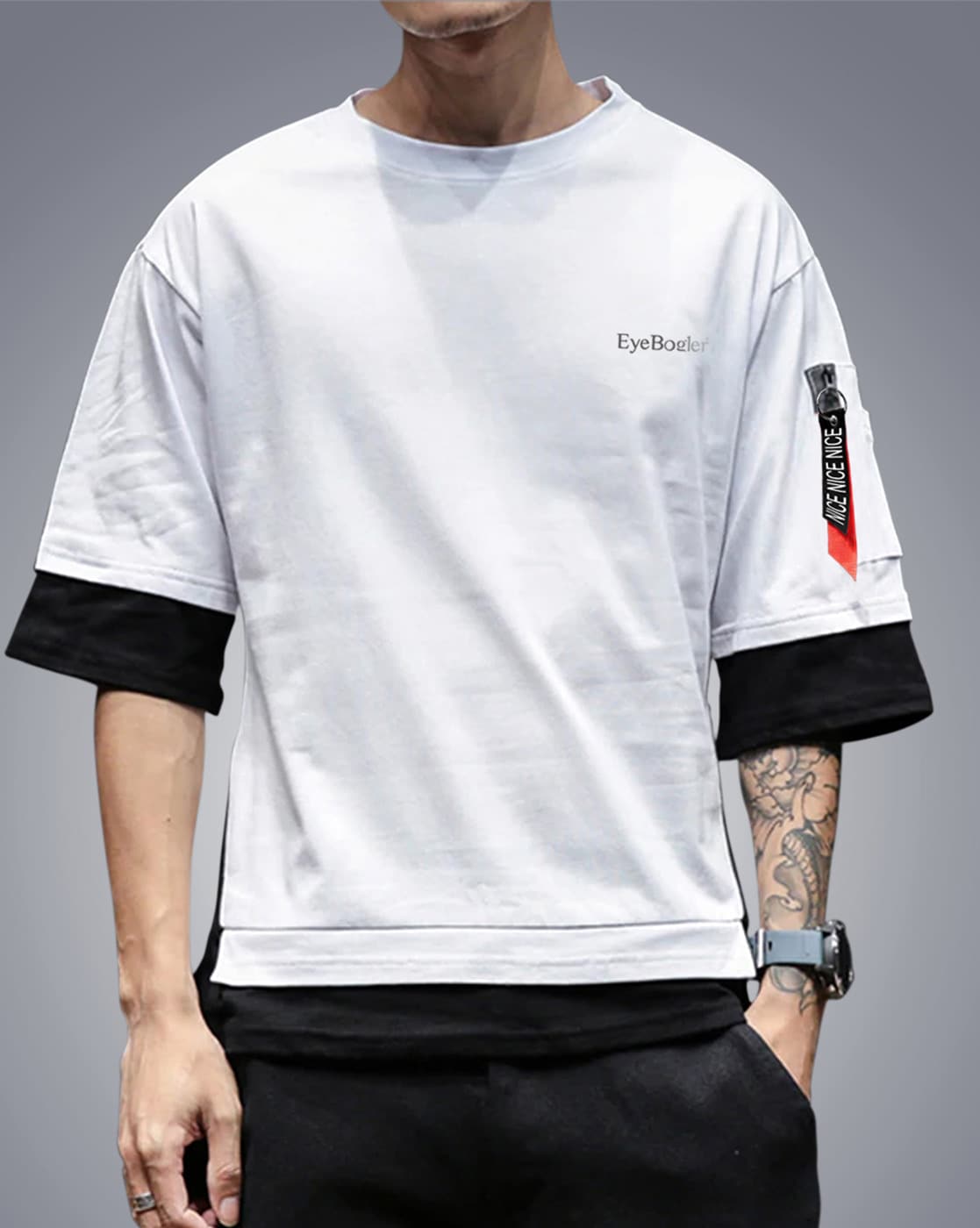 Buy White Tshirts for Men by EYEBOGLER Online
