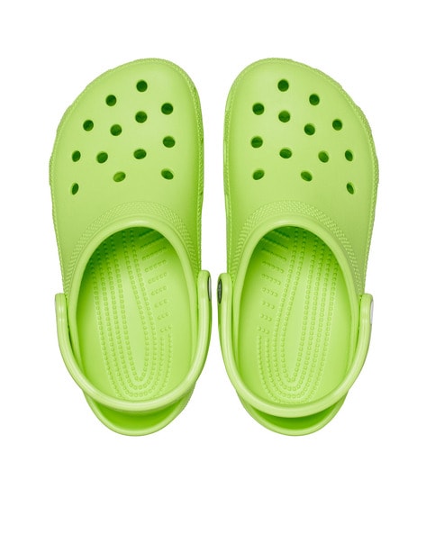 Lime green online clogs