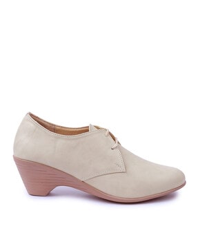 Buy Cream Heeled Shoes for Women by Valiosaa Online Ajio