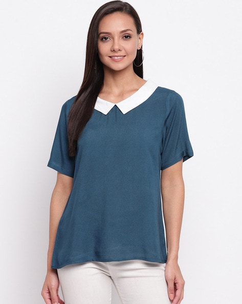 Buy Sea Green Tops for Women by Mayra Online