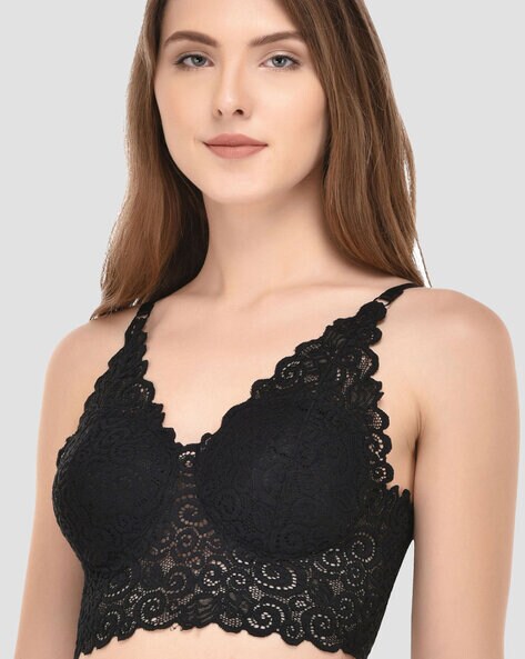 Buy PrettyCat Black Lace Lightly Padded Tube Bra For Women (PCBR204019B)  Online at Best Prices in India - JioMart.