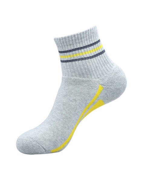 Balenzia Men's Cushioned High Ankle Sports Socks (Free size) Pack of 4