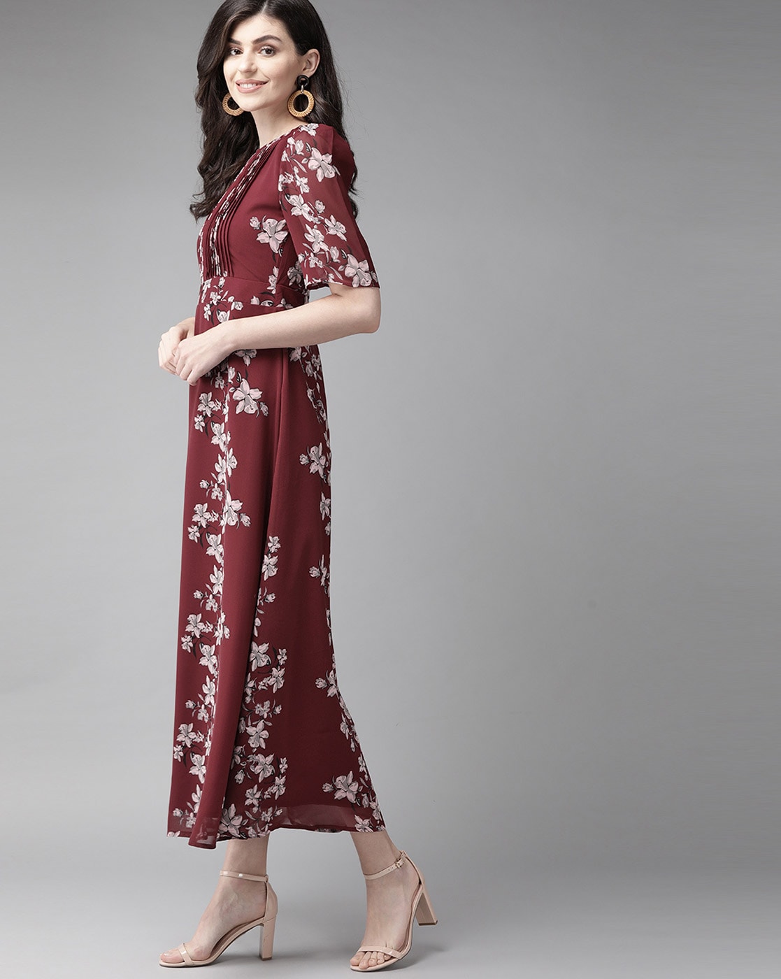 Buy Maroon Dresses & Jumpsuits for Women by Swishchick Online | Ajio.com