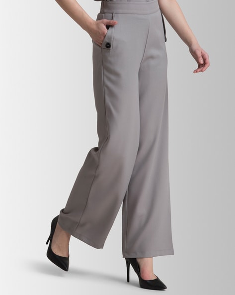 CHALODIA Regular Fit Women Grey Trousers  Buy CHALODIA Regular Fit Women  Grey Trousers Online at Best Prices in India  Flipkartcom