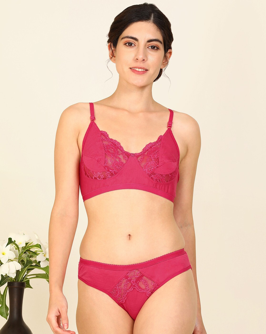Buy Pink Lingerie Sets for Women by AROUSY Online