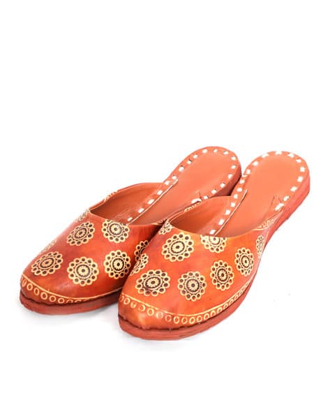 Floral Print Stylised-Toe Mules