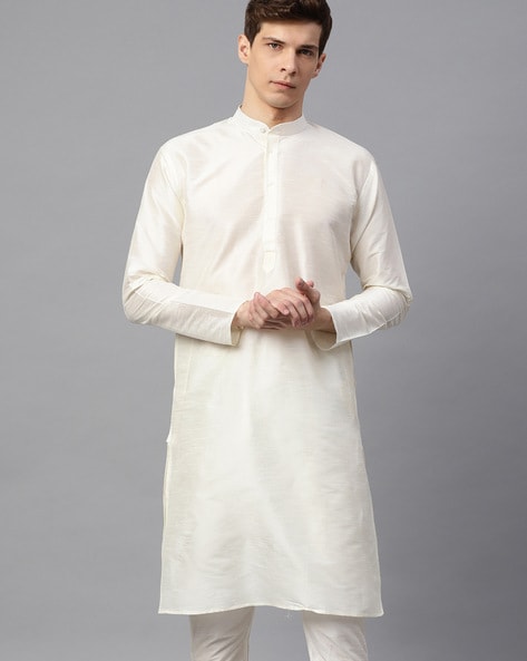 Sojanya Long Kurta with Mandarin Collar